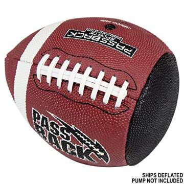 Passback Junior Rubber Football, Ages 9-13, Youth Training Football, (Ships Deflated)