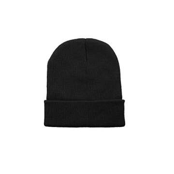 Century Star Beanie For Men Women Black Beanie Hat Soft Winter Beanies Cuff Beanie Skull Caps Knit Hats 1Pc Black One Size