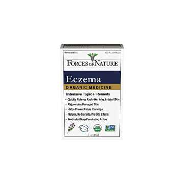 Forces of Nature Eczema Control, Organic Homeopathic Medicine, 0.37 Fl Oz, Soothing Eczema Treatment, Multi Symptom Relief from Dry, Itchy, Irritated Skin & Flare-Ups, Steroid-Free Skin Care