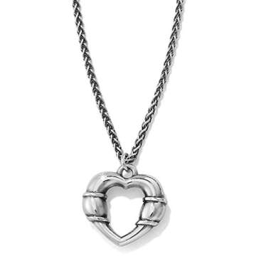 Brighton Meridian Linx Petite Heart Silver Reversible Necklace