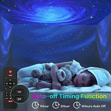 Star Projector, Galaxy Projector Sunset Lamp with Bluetooth Speaker, Remote Control Ocean Wave Projector, Night Light Projector for Kids Adults Bedroom/Game Room/Home Theatre/Room Decor