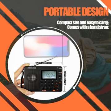 Retekess V115 Portable Digital Radio with Presets