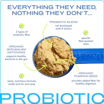 Native Pet Vet Created Probiotic Powder for Dogs Digestive Issues - Dog Probiotic Powder + Prebiotic + Bone Broth Powder - Gut Health for Dogs - 232 Gram 6 Billion CFU - Probiotics for Dogs 8.2 oz