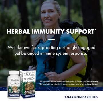 Host Defense Agarikon Capsules - Immune System Support Supplement - Mushroom Supplement to Aid Immune Functions & Cell Strength - Herbal Dietary Supplement - 60 Capsules (60 Servings)*