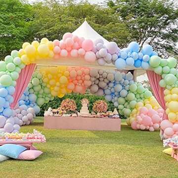 Felice Arts Pastel Balloons Garland Kit Macaron Balloons Arch Kit Baby Shower Rainbow Ice Cream Party Supplies Daisy Birthday Party Decorations