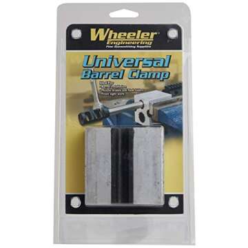 Wheeler Universal Barrel Clamp Constructed from Aircraft Grade Aluminum with Non-Marring Surface for Firearms and Gunsmithing, Silver