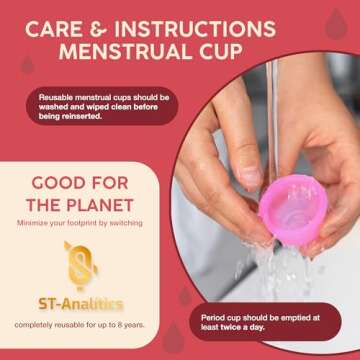 Menstrual Cups - Period Cup - Copa Menstrual - 3 Sizes - Cup Sterilizer Box - Period Cups Women - Feminine Hygiene Products