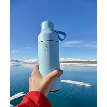 Ocean Bottle - Recycled Stainless Steel Drinks Reusable Water Bottle - Eco-Friendly & Reusable - Sky Blue - 17 oz