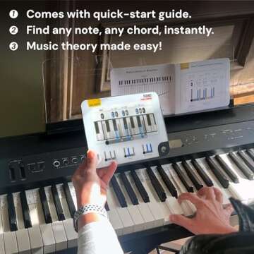 Piano Chord Compass - Learn Keyboard Chords - Ultimate Tool For Beginner Chords. Music Production Chord Tool, Learning Chords, Expand Music Playing