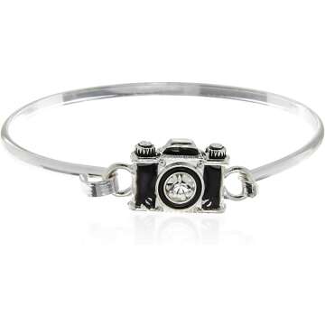 PammyJ Camera Bangle Bracelet