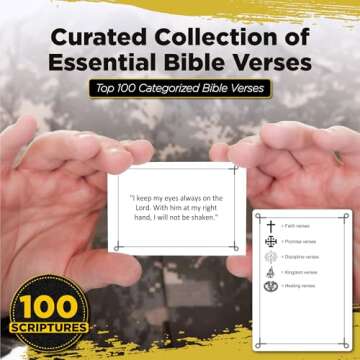 Agape Scripture Memory Cards - 100 Bible Verse Flashcards for Adults & Kids, Perfect for Bible Study, Memorization, and Christian Education, Pocket-Sized, Durable Design, Great Gift for Faith Learning