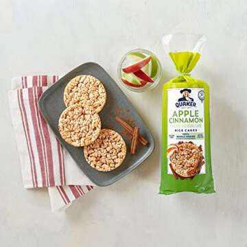 Quaker Gluten Free Rice Cakes, Apple Cinnamon, 6.53 Oz