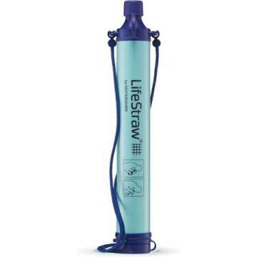 LifeStraw Personal Water Filter for Hiking, Camping, Travel, and Emergency Preparedness