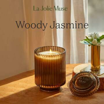 Woody Jasmine Luxury Scented Candle - 80 Hr Burn