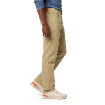 Levi Strauss Signature Gold Men's Athletic Tech Jeans (Available in Big & Tall), British Khaki-Waterless, 32W x 32L