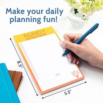 2 Funny To Do List Notepads - Set of Two 50 Sheet 5.5 x 8.5” Note Pads for Daily and Weekly Tasks, Planner Organizer, and Checklists - Fun Coworker Gifts, Humorous Office Supplies to Track Tasks