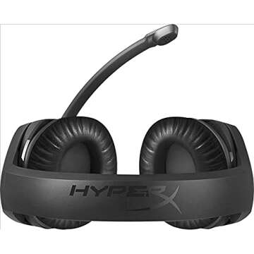 HyperX Cloud Stinger – Gaming Headset, Lightweight, Comfortable Memory Foam, Wired, Swivel to Mute Noise-Cancellation Mic, Works on PC, PS4, PS5, Xbox One/Series X|S, Nintendo Switch and Mobile ,Black