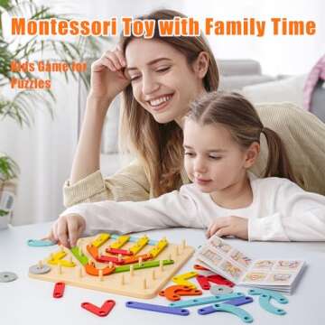 MENG YANG Montessori Toys for 2 3 4 Year Old,35 Pcs Alphabet Puzzle and Number Blocks Toys Set,Fine Motor Skills Toys for 2-5 Year Old,Toddler STEM Wooden Letters Pegboard Toy,Kids Gifts (Wooden)