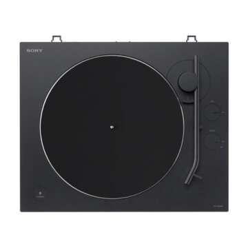 Sony PS-LX310BT Belt Drive Turntable: Fully Automatic Wireless Vinyl Record Player with Bluetooth and USB Output Black