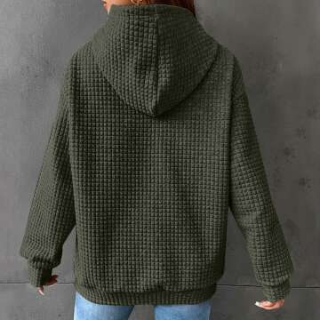 Stylish Fall 2024 Waffle Knit Hoodies for Women