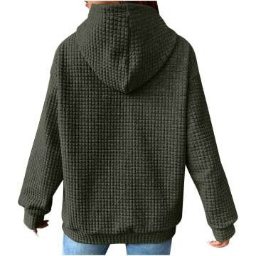 Stylish Fall 2024 Waffle Knit Hoodies for Women