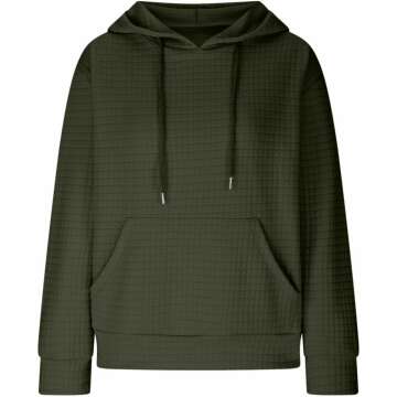 Stylish Fall 2024 Waffle Knit Hoodies for Women