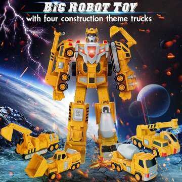 Robot Toy Trucks Set