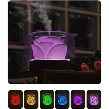 Large Room Aromatherapy Diffuser: SEVEYEE 500ml - 24 Hours Running Time, 7 Colors Lights