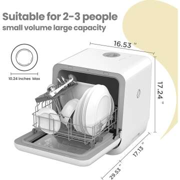 Portable Dishwasher – COMFEE Countertop Mini Washer