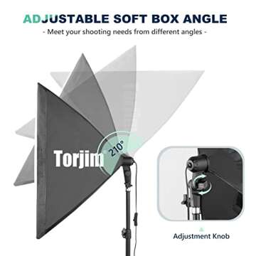 Torjim Softbox Photography Lighting Kit - Perfect Lighting