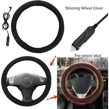 Heated Steering Wheel Cover for 14.5-15.5" Wheels