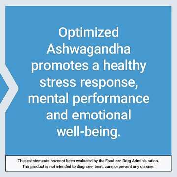 Life Extension Optimized Ashwagandha - Stress management supplement for a healthy stress response, focus, memory, stress relief - vegetarian, gluten-free, non-GMO, 60 capsules