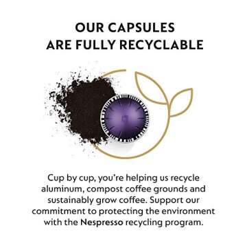 Nespresso Capsules Vertuo, Altissio, Medium Roast Espresso Coffee, 50 Count Espresso Pods, Brews 1.35oz.