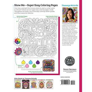 More Good Vibes Coloring Book (Coloring is Fun) (Design Originals) 32 Beginner-Friendly Uplifting & Creative Art Activities on High-Quality Extra-Thick Perforated Paper that Resists Bleed Through