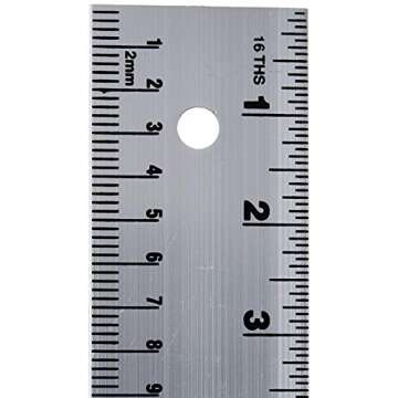 Johnson Level & Tool J48EM Inch/Metric Straight Edge, 48", Silver, 1 Ruler