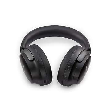 Bose QuietComfort Ultra Bluetooth Headphones, Wireless Headphones with Spatial Audio, Over Ear Noise Cancelling Headphones with Mic, Up To 24 Hours of Battery Life, Black