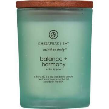 Balance + Harmony Water Lily Pear Candle - 50 Hr Burn