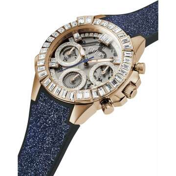 GUESS Baguette Crystal Watch for Stylish Elegance