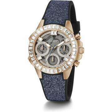 GUESS Baguette Crystal Watch for Stylish Elegance