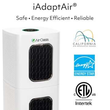 iAdapt 2.0 H13 HEPA Filter Air Purifier Reduces 99% of Viruses, Mold, Dust, Smoke, Pollen & Odors Quietest on The Market WiFi Compatible 1,325 Sq Ft of Clean Air