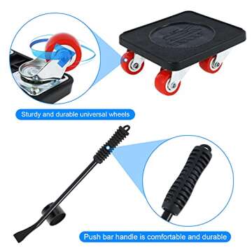 4 Wheels Furniture Dolly Harupink Furniture Moving Dolly with Furniture Lifter Moving Dolly with Wheels 440Lbs Furniture Mover for Heavy Leads Sofa Refrigerator in Home School Office Warehouse