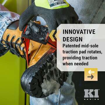 K1 Mid-Sole Ice Cleats 💥 - Rotatable Winter Traction Aids for Snow, Ice, Indoor & Outdoor Activities 🏔️