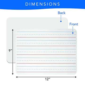 Small White Dry Erase Board for Kids 2pk.| Double Sided Lapboard Mini Ideal Dry Erase Board Perfect for Homeschool Supplies, Office, Classroom