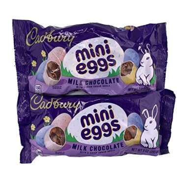 Mini Eggs Milk Chocolate Easter Candy Pack of 2 x 9oz Bags of Chocolate Easter Eggs. Easter Egg Candy by Snackivore.