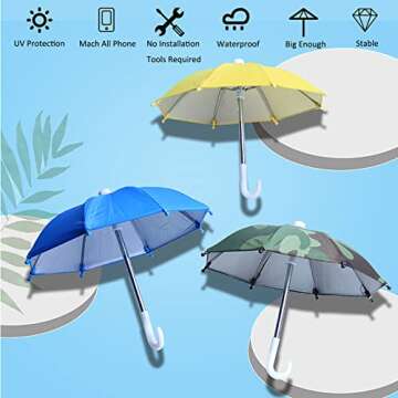 UV Phone Umbrella - Adjustable Piggy Suction Cup Holder