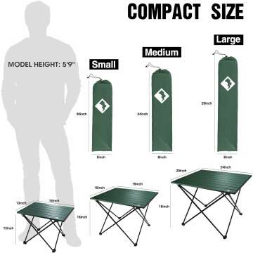 Villey Portable Camping Side Table for Outdoor Use