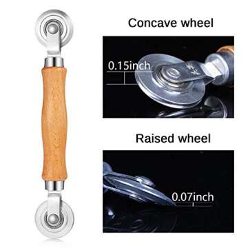 Screen Roller Tool, King&Charles Roller with Bearing - Spline Tool, Screen Repair Tool Spline Roller for Window Screen Door Repair/Install.