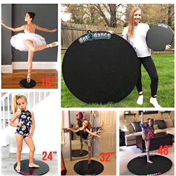 dot2dance Portable Dance Floor, Marley Flooring Ballet Training Equipment, Tap Dance Floor, Turning Boards for Dancers & Figure Skating Practice Mat, Tap Board for Tap Dancing, Practice Pirouette