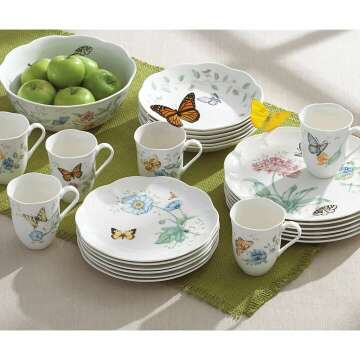 Elegant Lenox Butterfly Meadow Dinnerware Set