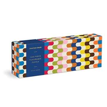 Jonathan Adler Bargello 1000 Piece Panoramic Puzzle from Galison - 39" x 14" Landscape Puzzle, Chic and Modern Design, Thick & Sturdy Pieces, Challenging Activity for Adults, Makes a Great Gift!